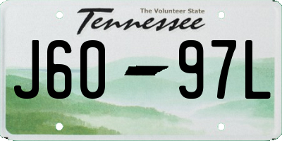 TN license plate J6097L