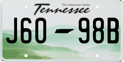 TN license plate J6098B