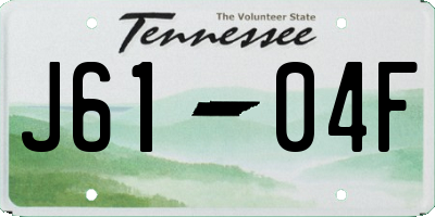 TN license plate J6104F