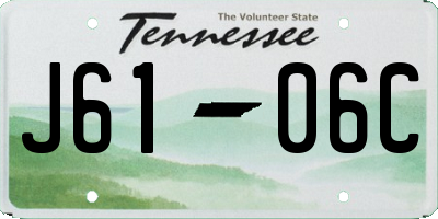 TN license plate J6106C