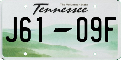 TN license plate J6109F