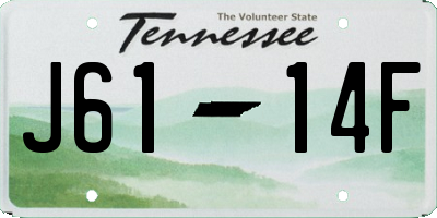 TN license plate J6114F