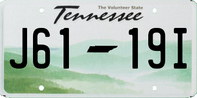 TN license plate J6119I