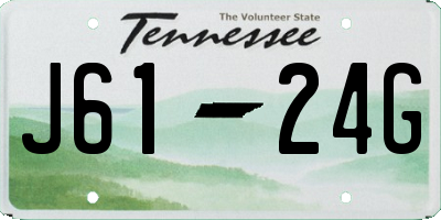 TN license plate J6124G