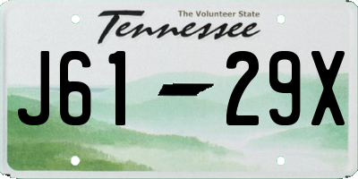 TN license plate J6129X