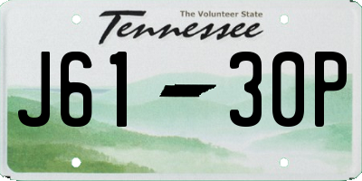 TN license plate J6130P