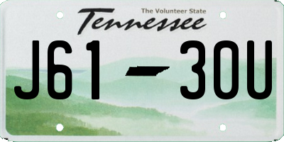 TN license plate J6130U
