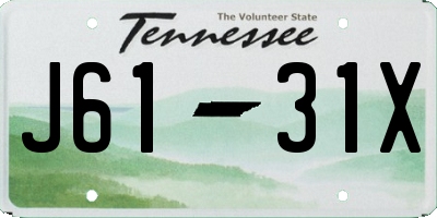 TN license plate J6131X