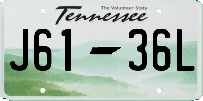 TN license plate J6136L