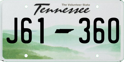 TN license plate J6136O