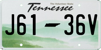 TN license plate J6136V