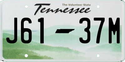 TN license plate J6137M