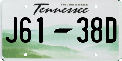 TN license plate J6138D