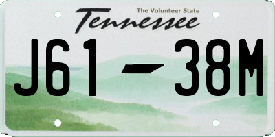 TN license plate J6138M