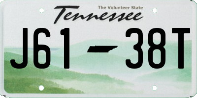 TN license plate J6138T