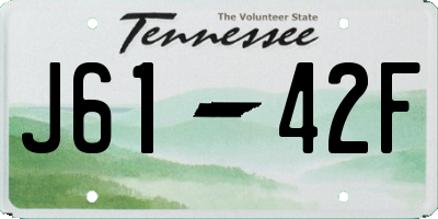 TN license plate J6142F