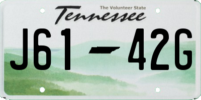 TN license plate J6142G