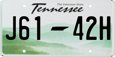 TN license plate J6142H