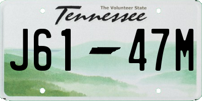 TN license plate J6147M