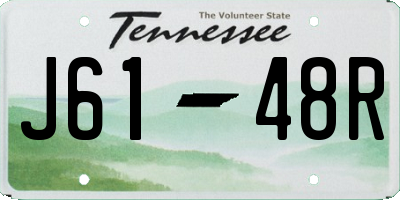 TN license plate J6148R