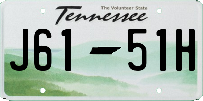 TN license plate J6151H