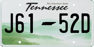 TN license plate J6152D