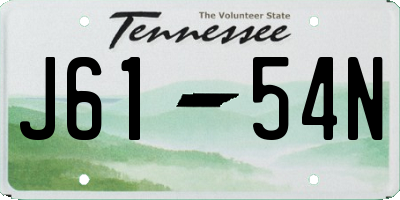 TN license plate J6154N
