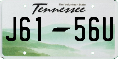 TN license plate J6156U