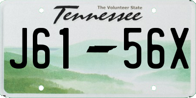 TN license plate J6156X