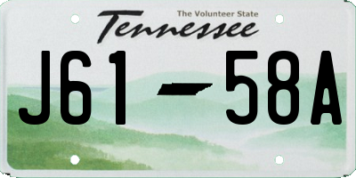 TN license plate J6158A