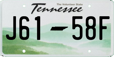 TN license plate J6158F