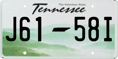 TN license plate J6158I