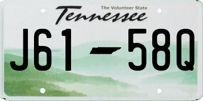 TN license plate J6158Q