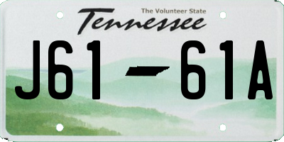 TN license plate J6161A