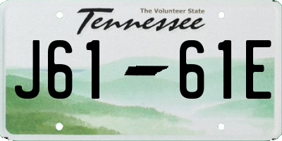 TN license plate J6161E