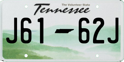 TN license plate J6162J