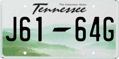 TN license plate J6164G