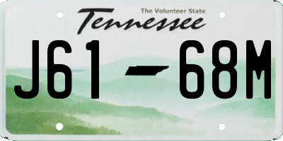 TN license plate J6168M