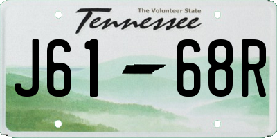 TN license plate J6168R