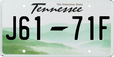 TN license plate J6171F