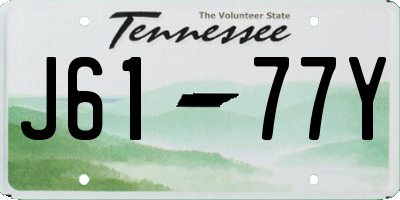 TN license plate J6177Y