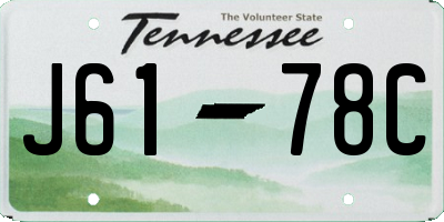 TN license plate J6178C