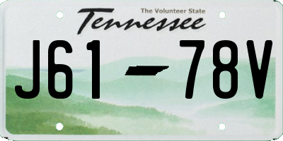 TN license plate J6178V