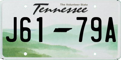 TN license plate J6179A