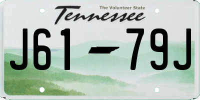 TN license plate J6179J