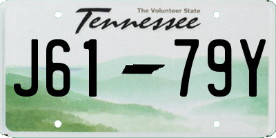 TN license plate J6179Y