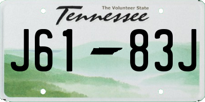 TN license plate J6183J