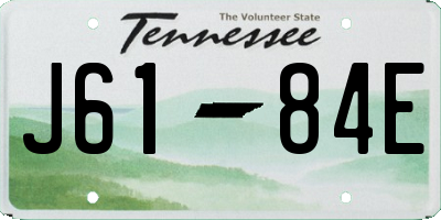 TN license plate J6184E