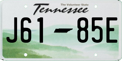 TN license plate J6185E