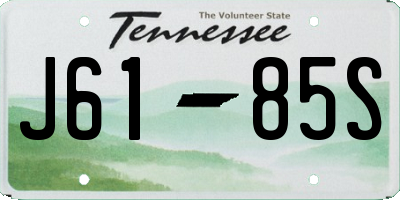 TN license plate J6185S